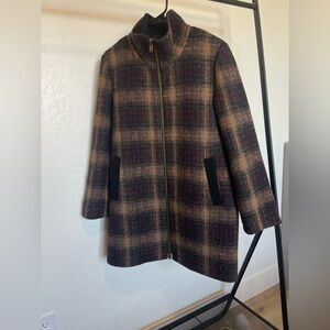 Pendleton Plaid Wool Blend Coat